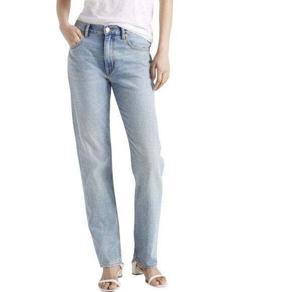 Club Monaco Relaxed Slim Cropped Jeans Antique Blue Wash Size 27 - Picture 1 of 9